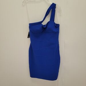 City Triangles One Shoulder Bandage Mini Dress